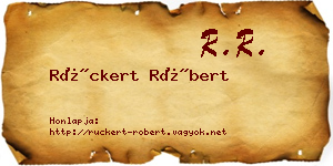 Rückert Róbert névjegykártya